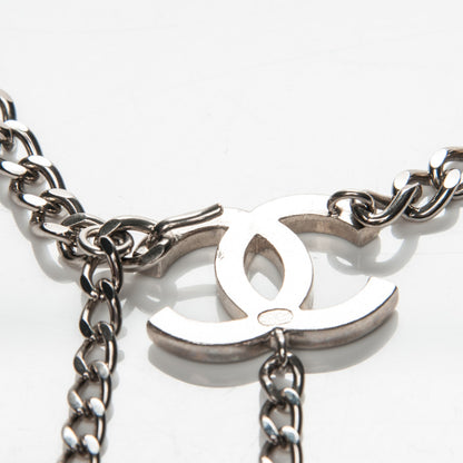 Chanel Enamel CC Chain Belt Black Silver 3 of 4