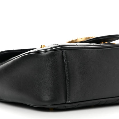 Gucci Calfskin Matelasse Studded Small Pearly GG Marmont Shoulder Bag Black 9 of 15