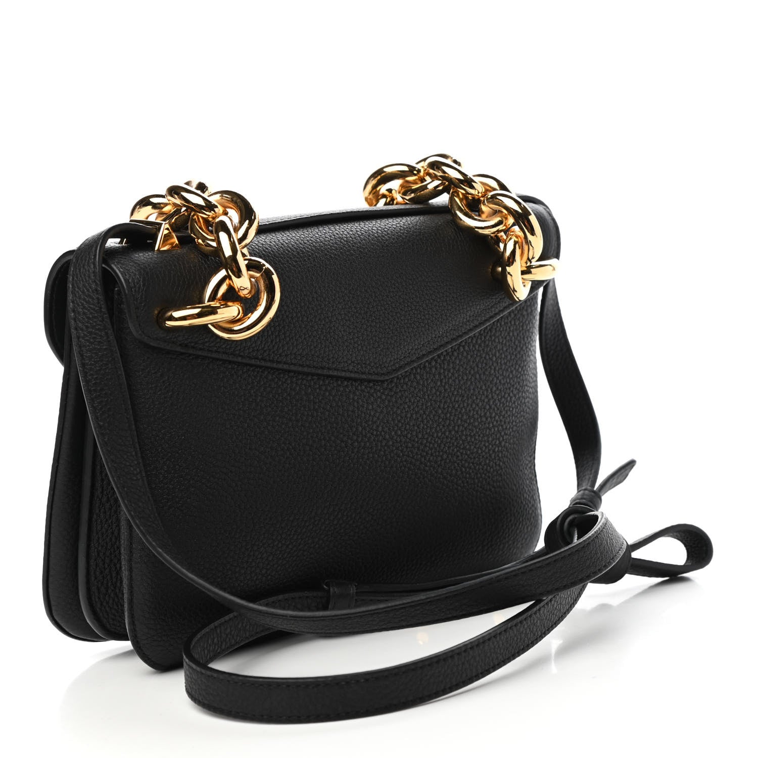 Bottega Veneta Calfskin Mount Envelope Bag Black 3 of 9