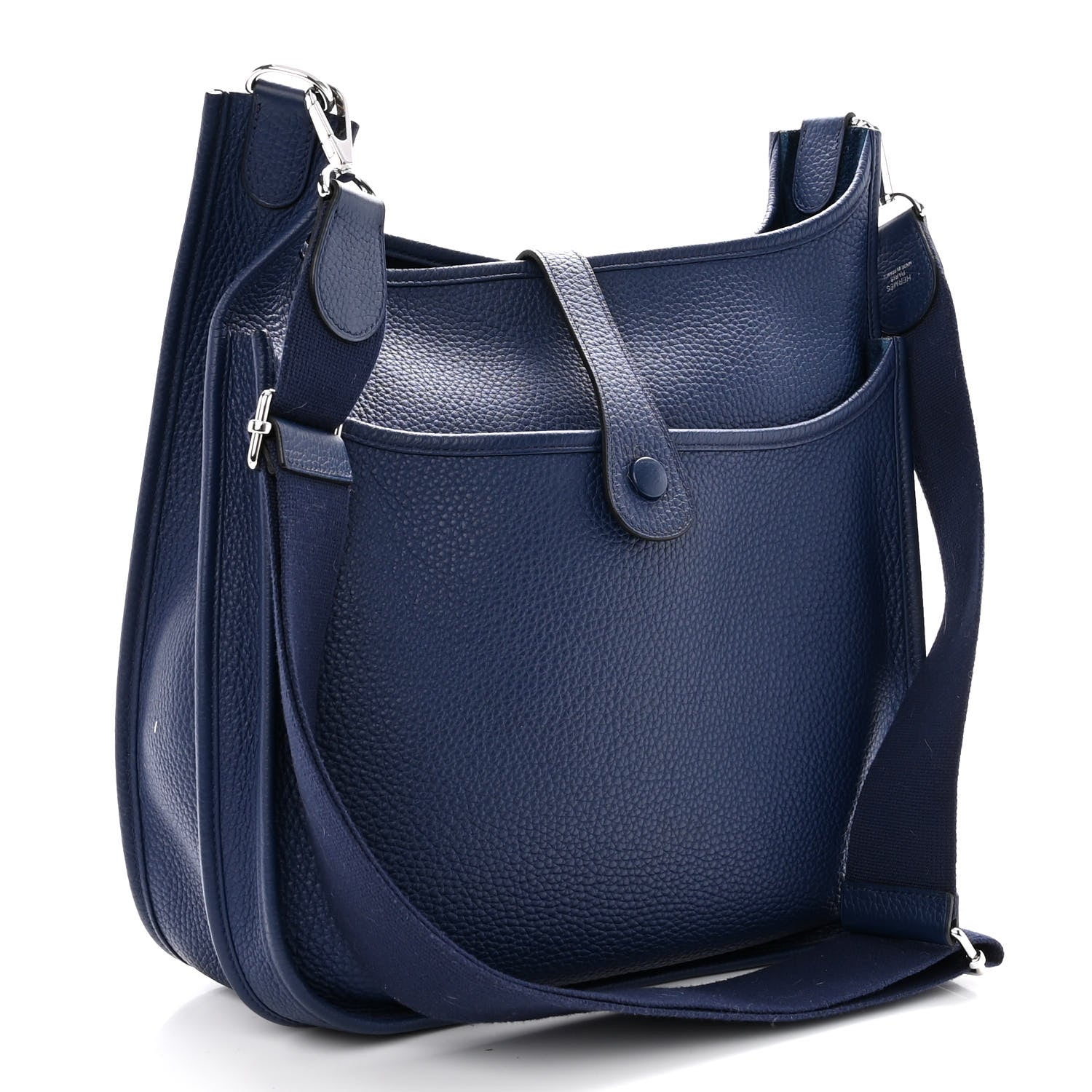 Hermes Taurillon Clemence Evelyne III GM Bleu Saphir 3 of 9