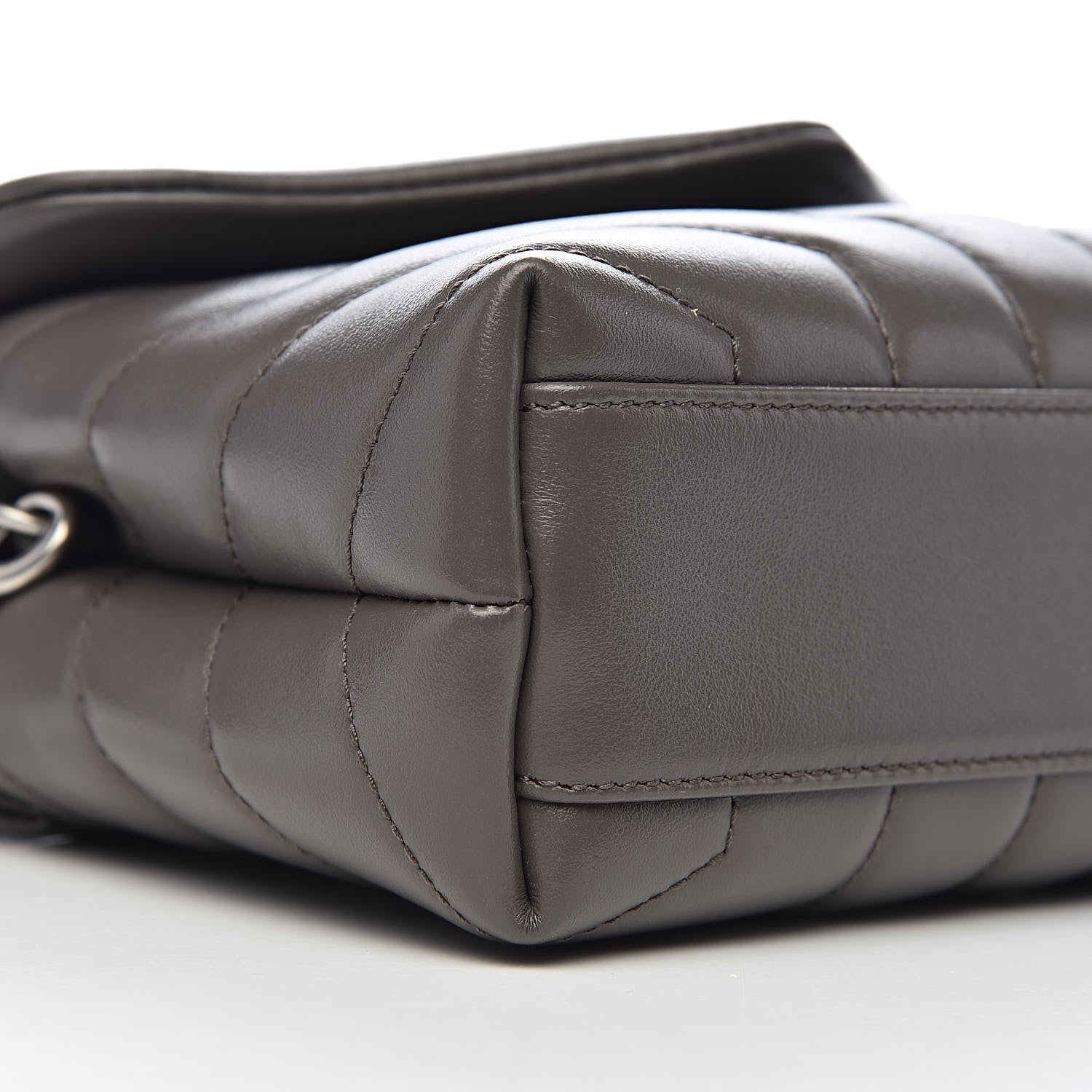 Saint Laurent Calfskin Y Quilted Monogram Toy Loulou Crossbody Bag Earth 8 of 11