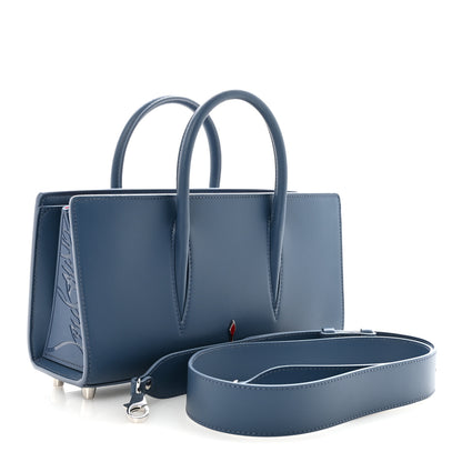 Christian Louboutin Denim Calfskin Studded Loubinthesky Paloma Baguette Blue 3 of 9