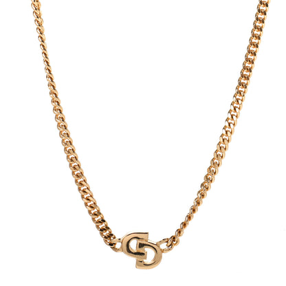 Christian Dior Metal CD Necklace Gold 1 of 5