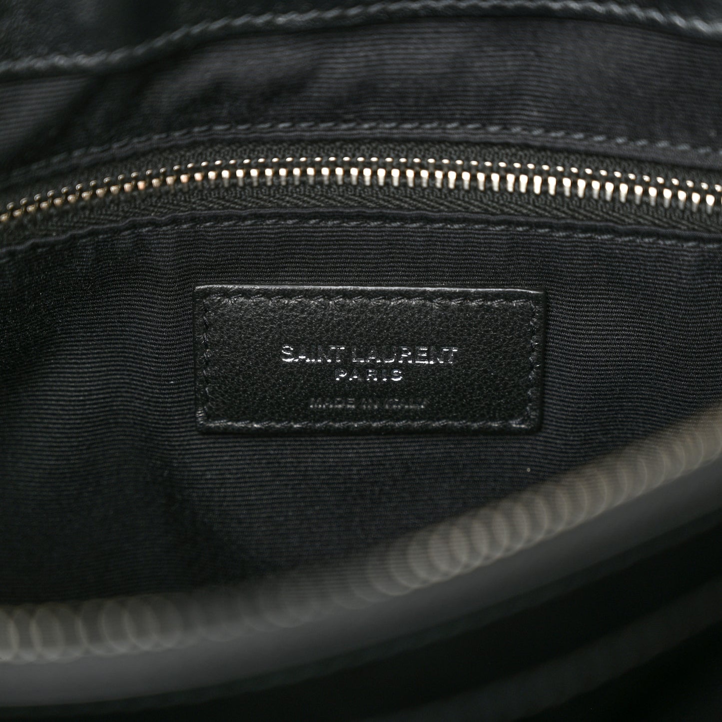 Calfskin Y Quilted Monogram Medium Loulou Chain Satchel Black