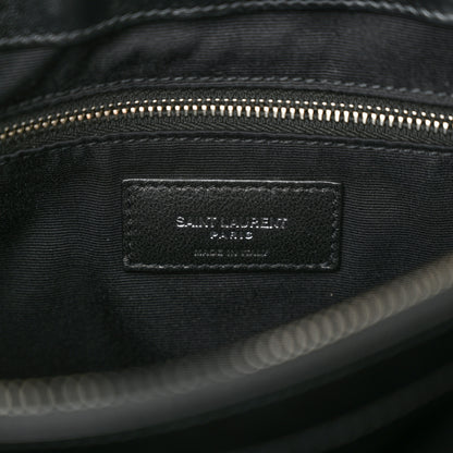 Saint Laurent Calfskin Y Quilted Monogram Medium Loulou Chain Satchel Black 6 of 11