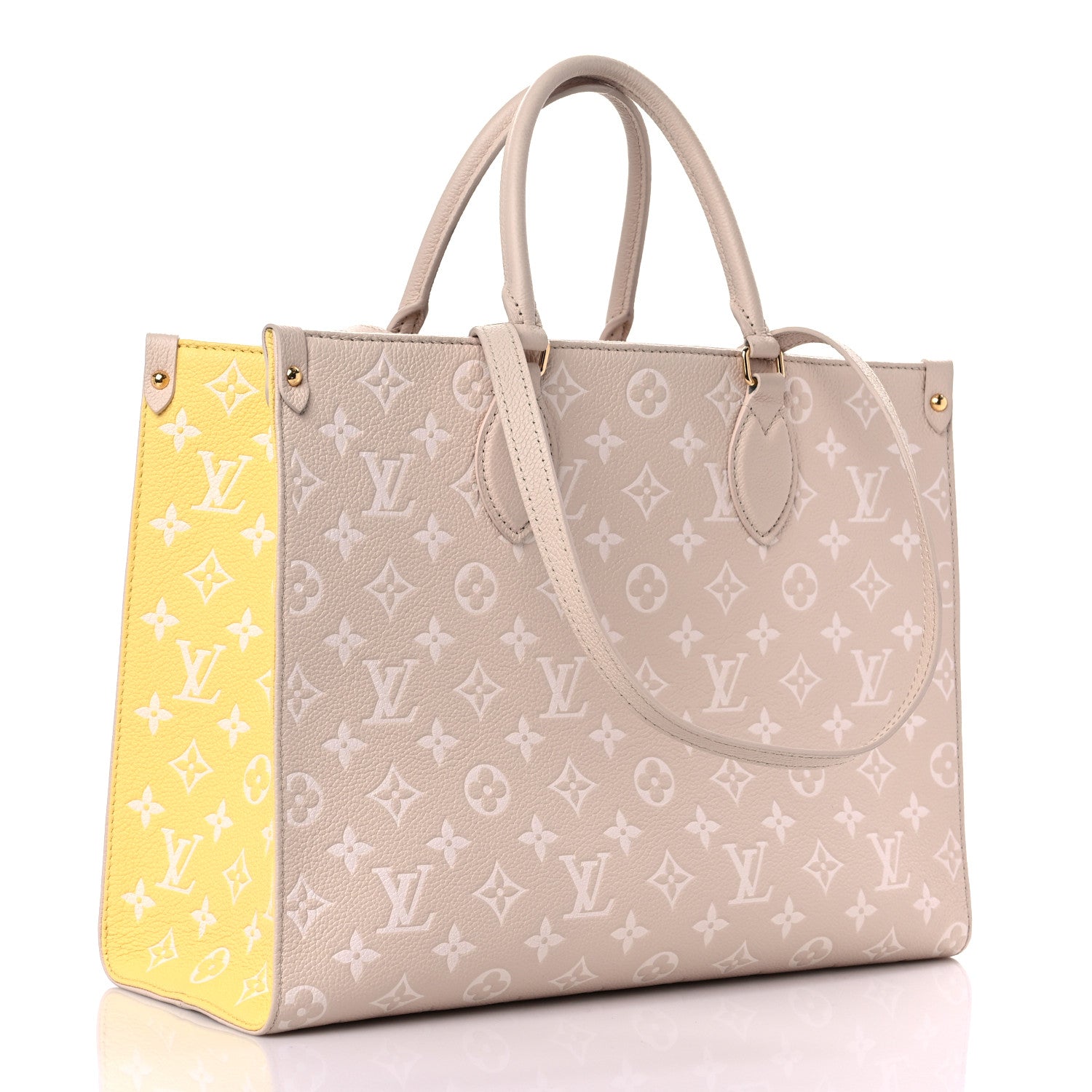 Louis Vuitton Empreinte Monogram Spring In The City Onthego MM Beige Pink Yellow 3 of 13