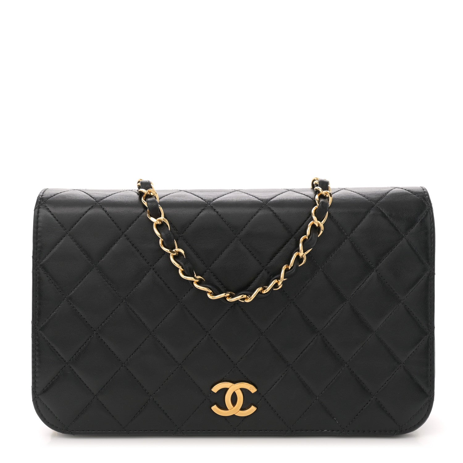 Chanel Lambskin Quilted Small Single Flap Black 1 of 12