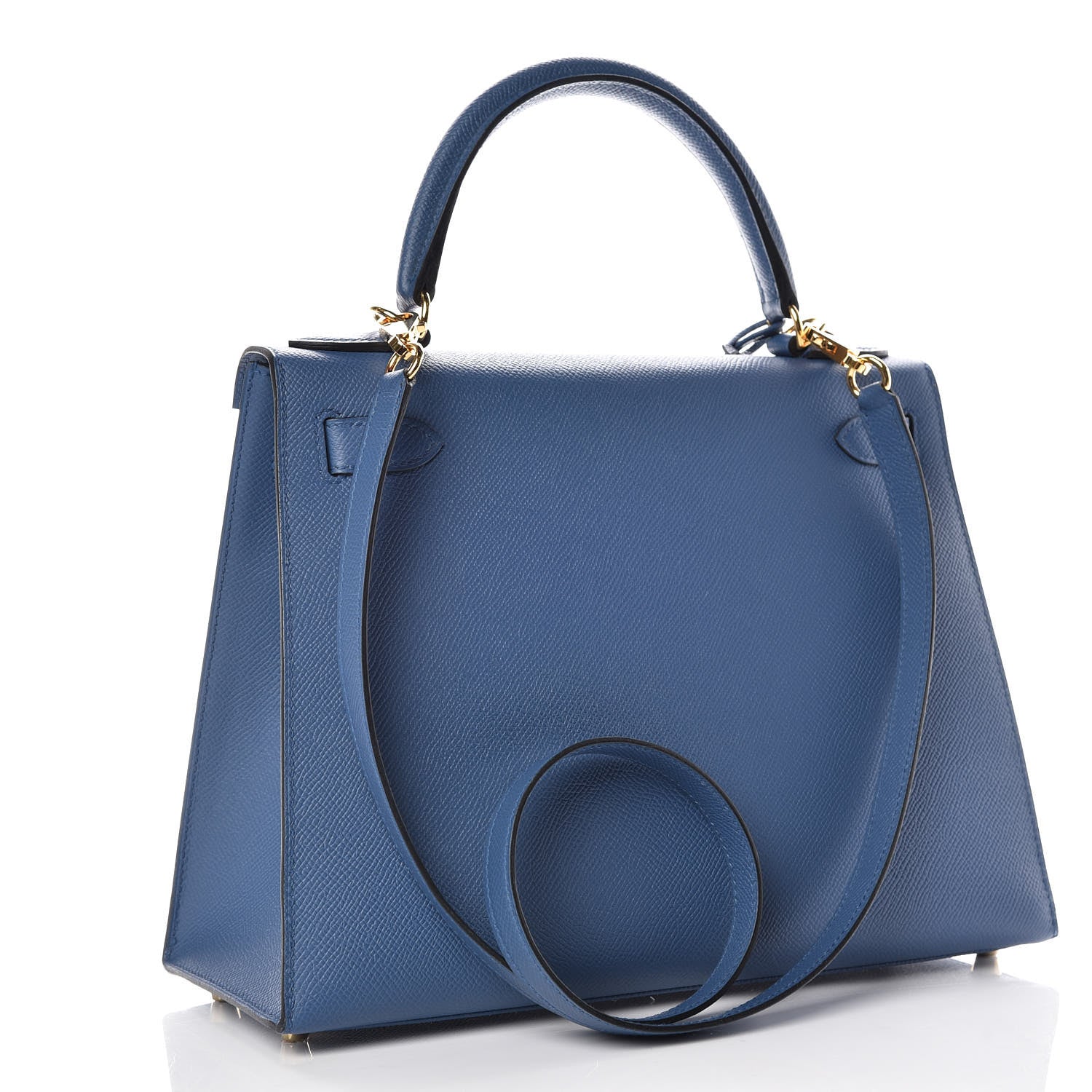 Hermes Epsom Kelly Sellier 28 Bleu Agate 4 of 40