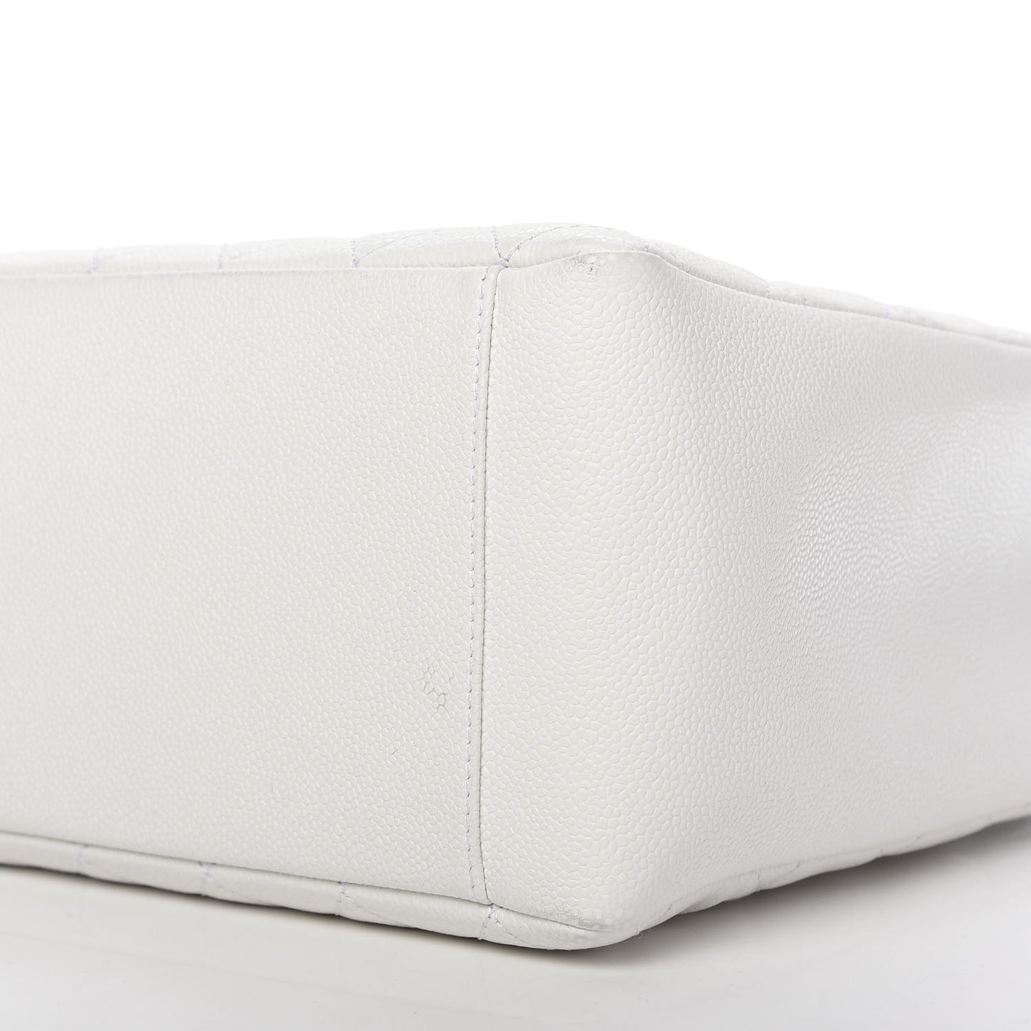 Caviar Quilted Grand Shopping Tote GST White