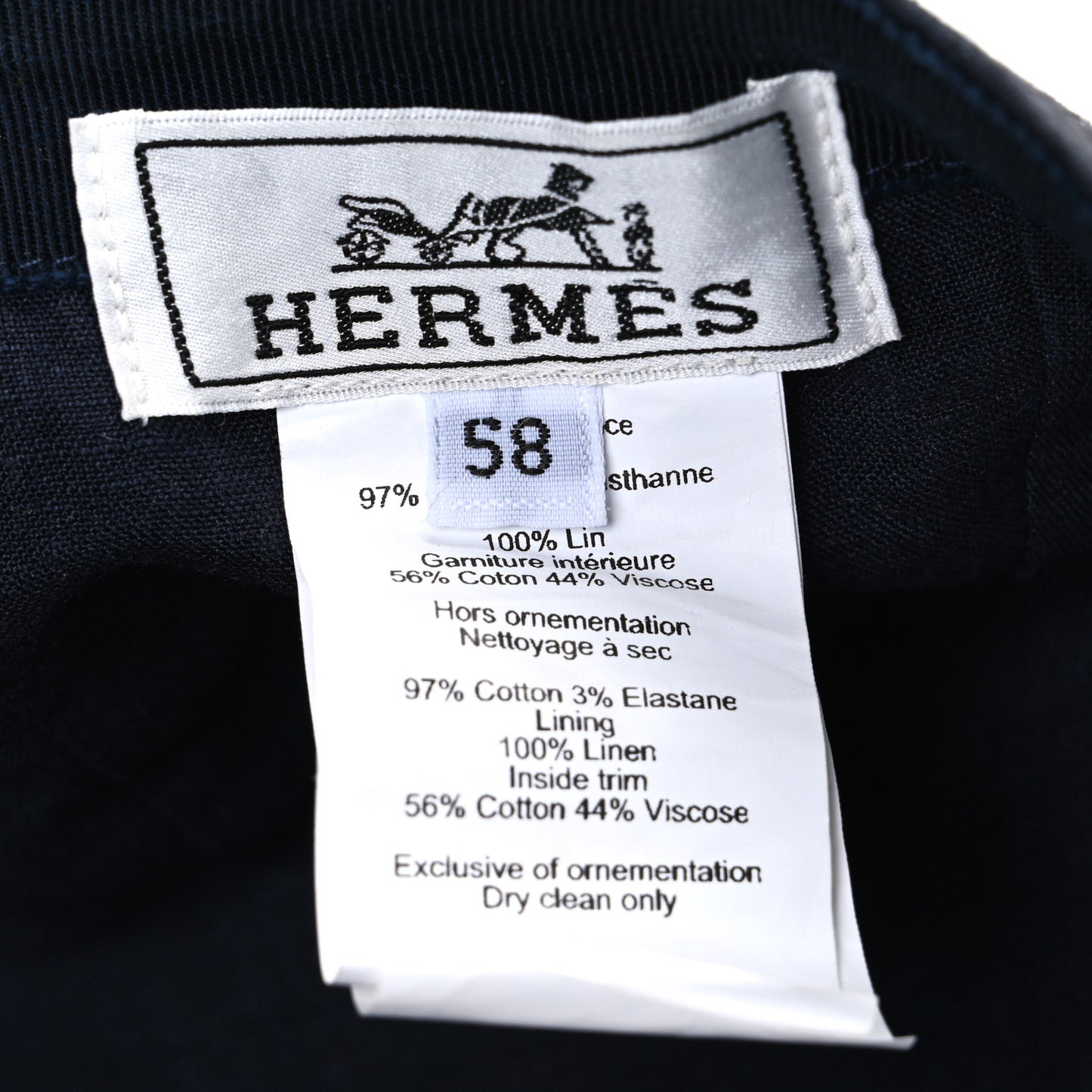 Cotton Canvas Miles H Mors Cap 58 Marine