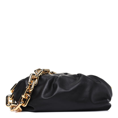Bottega Veneta Calfskin The Pouch Chain Black 1 of 11