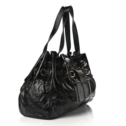 Jimmy Choo Crushed Patent Riki Bag Black 2 of 22