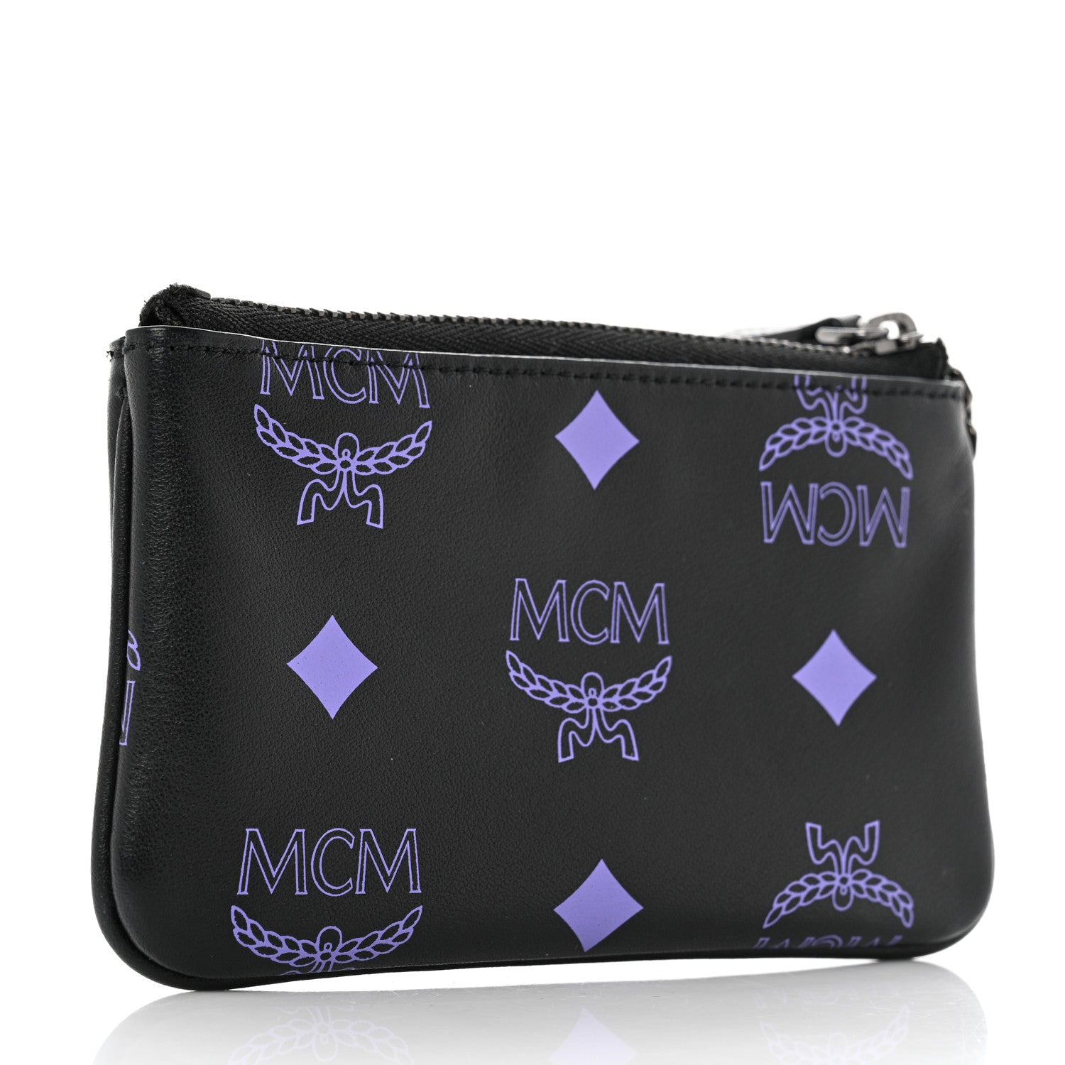 MCM Visetos Color Splash Key Pouch Dahlia Purple 2 of 7