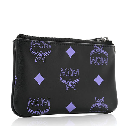 MCM Visetos Color Splash Key Pouch Dahlia Purple 2 of 7