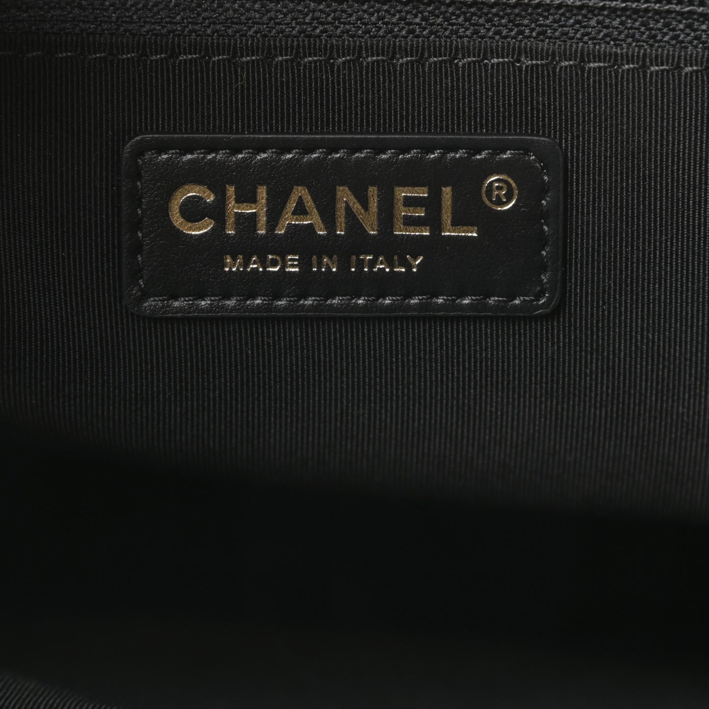 Aged Calfskin Medium Charm Shopping Bag Black