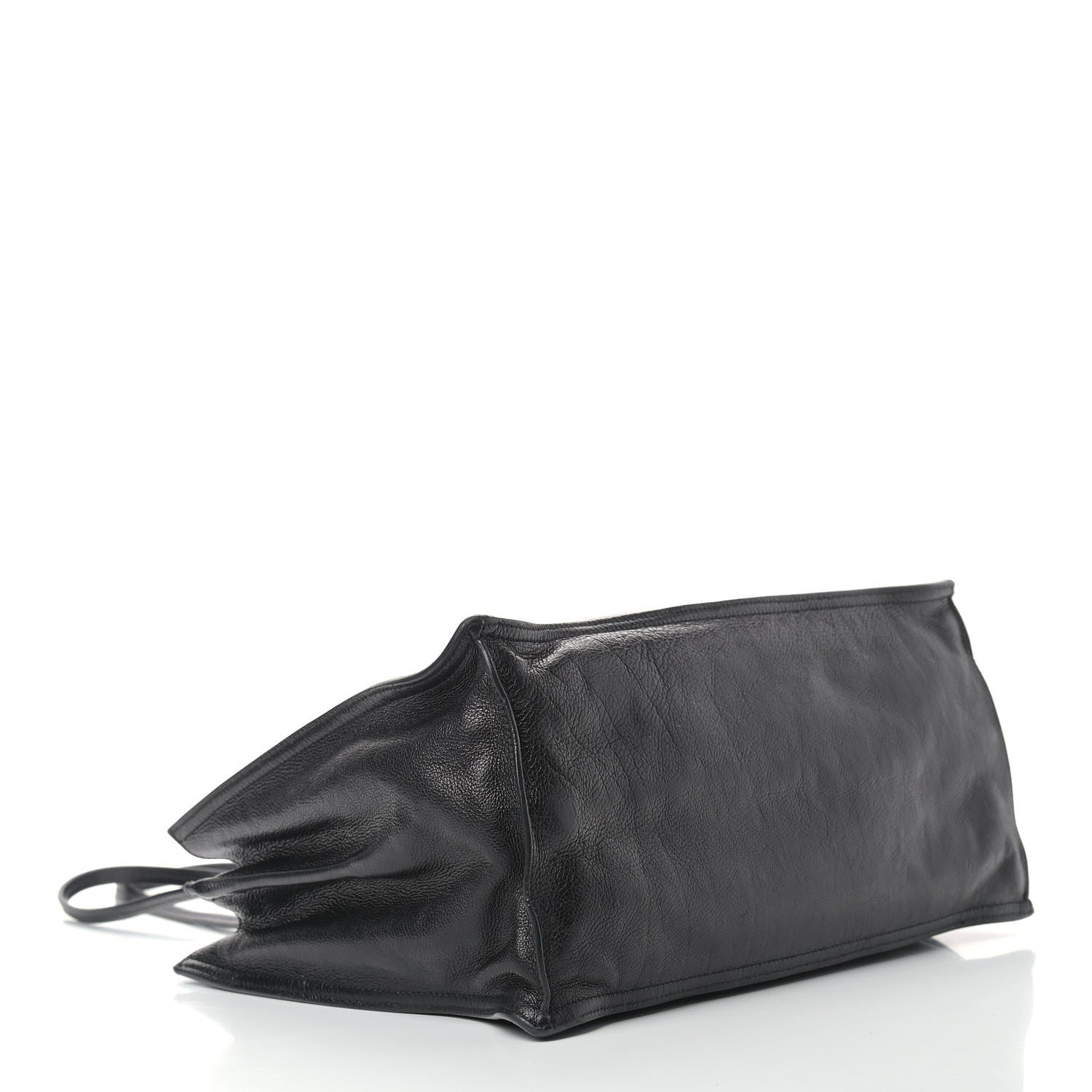 Prada Glace Calfskin Etiquette Shopping Bag Black Astrale 4 of 17