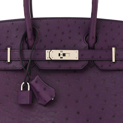 Hermes Ostrich Birkin 30 Violine 8 of 11