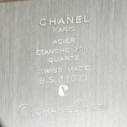 Chanel Stainless Steel Alligator 23mm Mademoiselle Quartz Watch Black 7 of 11