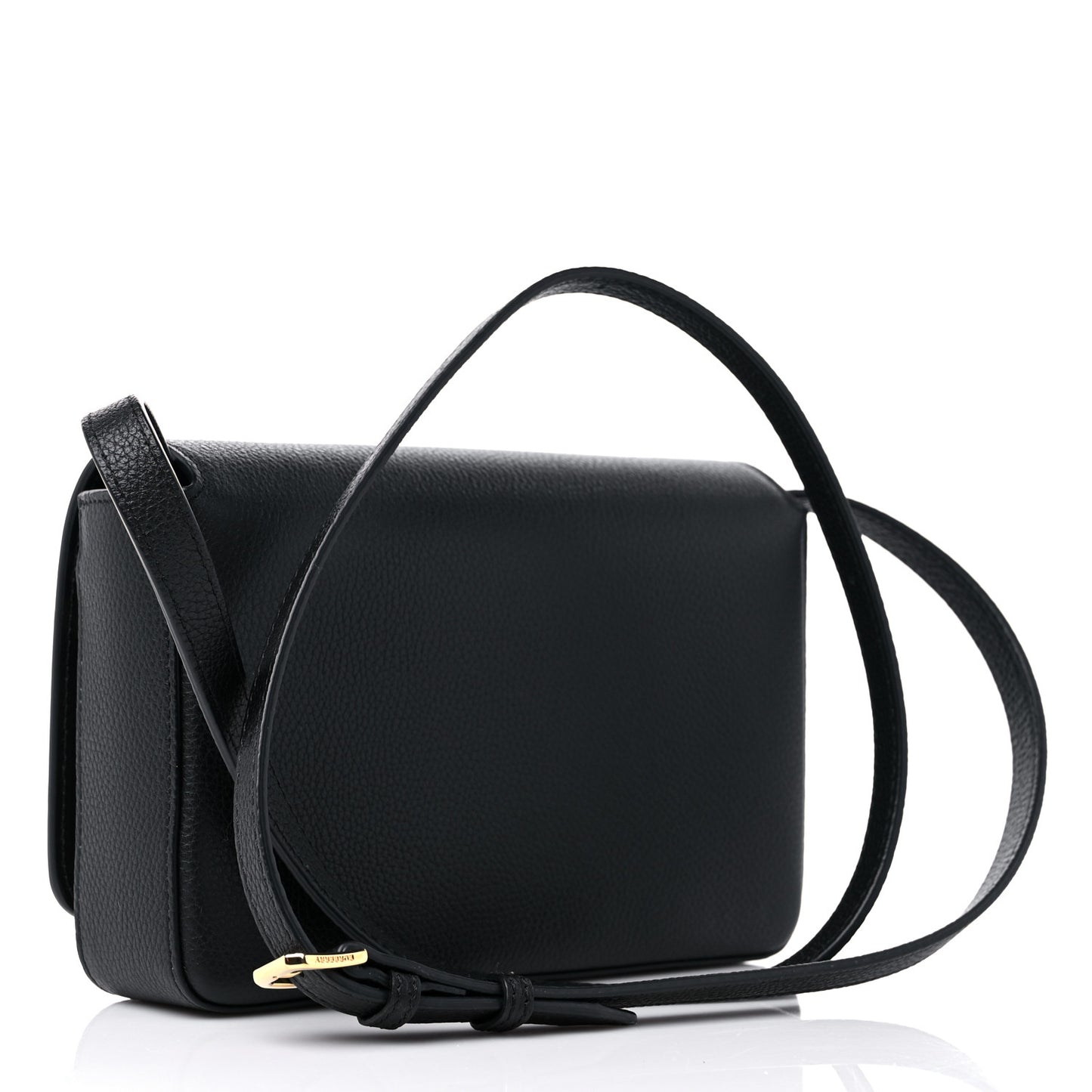 Grainy Calfskin Vintage Check Hampshire Crossbody Black