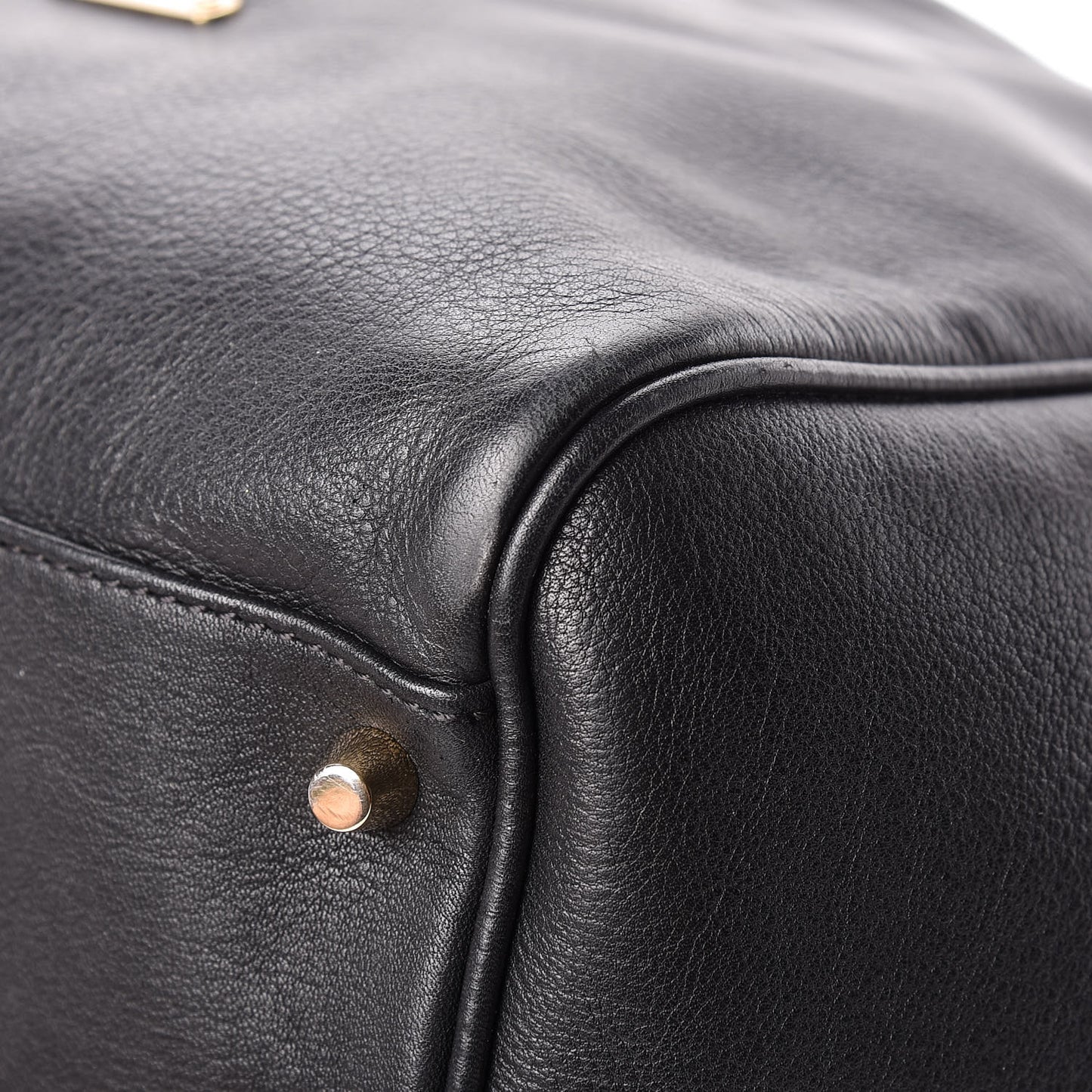 Calfskin Haymarket Check Small Canterbury Tote Black