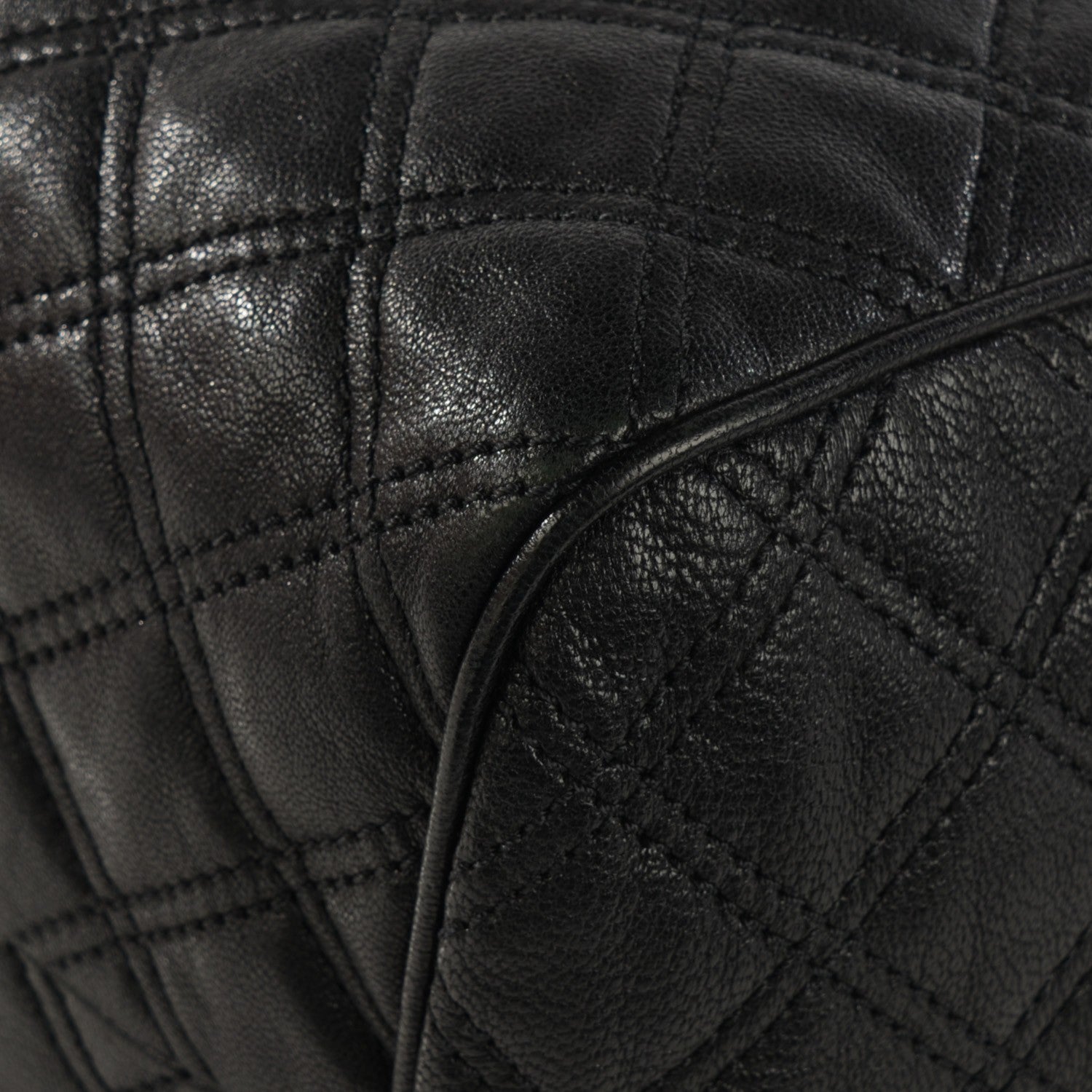 Marc Jacobs Lacquered Goatskin Quilted Westside Black 9 of 9