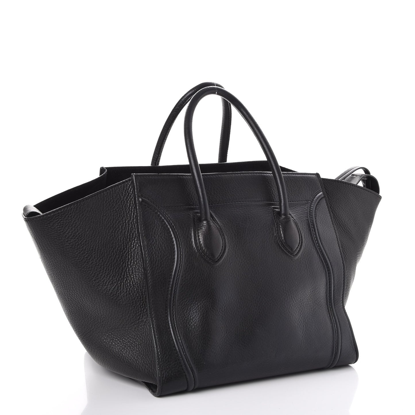 Supple Calfskin Medium Phantom Luggage Black