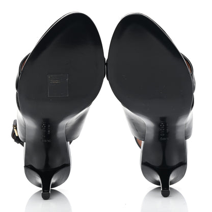 Givenchy Calfskin Slingback Cutout Sandals 38.5 Black 5 of 9