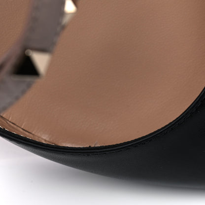 Valentino Garavani Nappa Rockstud Criss Cross 55mm Mules 38 Black Poudre 13 of 16