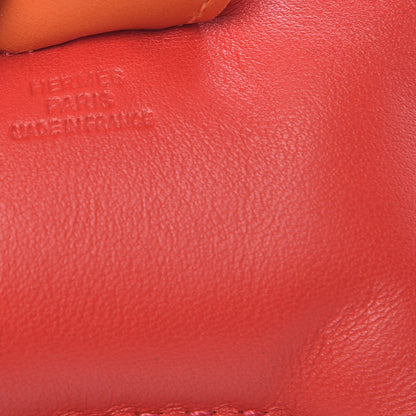 Hermes Milo Lambskin Grigri Rodeo Horse Bag Charm MM Rouge Rose Indien Jaipur Feu 3 of 4