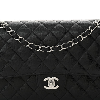 Chanel Caviar Quilted Medium Double Flap Black 8 of 12