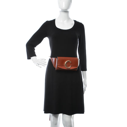 Chloe Calfskin Suede C Belt Bag Sepia Brown 2 of 14