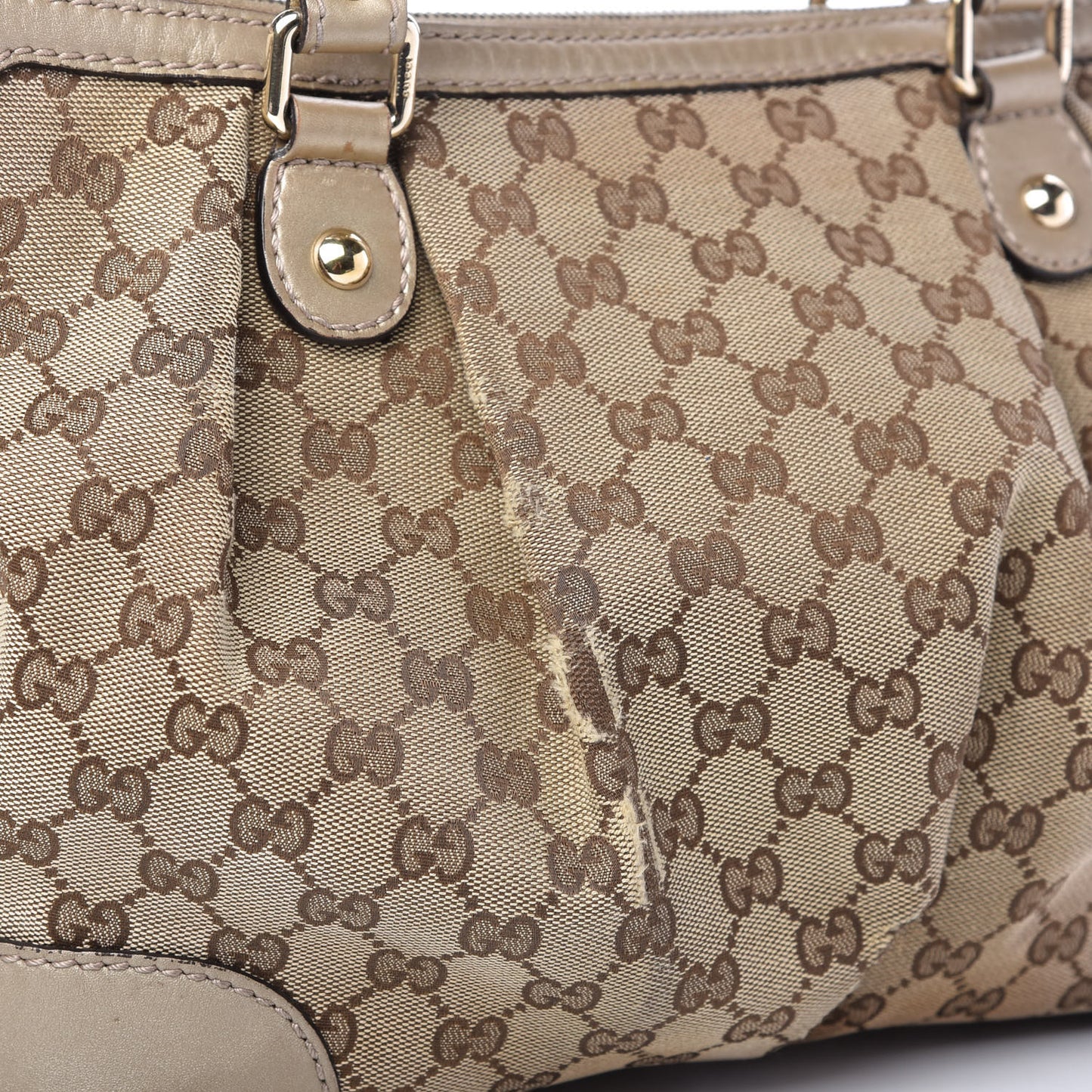 Monogram Medium Sukey Top Handle Bag Golden Beige