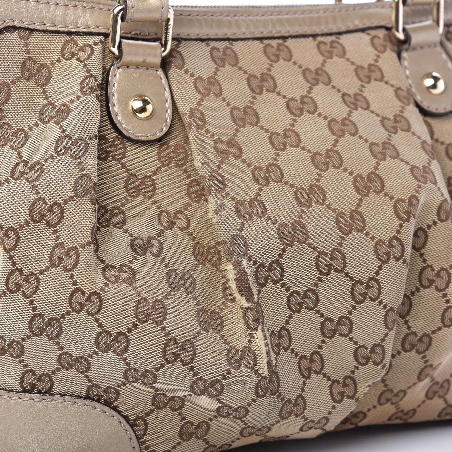 Gucci Monogram Medium Sukey Top Handle Bag Golden Beige 11 of 11