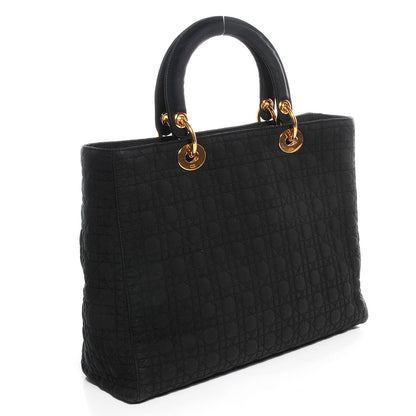 Christian Dior Nylon Cannage Large Lady Dior Black 3 of 8