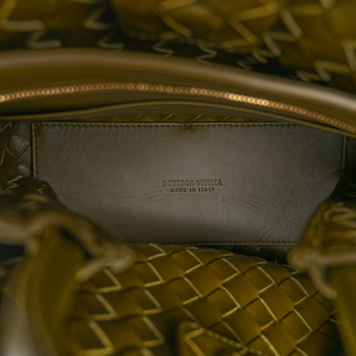 Bottega Veneta Suede Intrecciato Small Andiamo Shoulder Bag Olive Oil 5 of 9