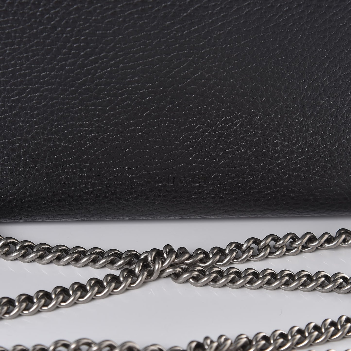 Calfskin Mini Dionysus Chain Wallet Black