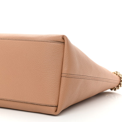 Gucci Pebbled Calfskin Medium Soho Chain Shoulder Bag Camelia 10 of 10