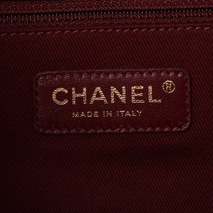 Chanel Crumpled Grained Calfskin Quilted Large Shiva Flap Bordeaux 6 of 11