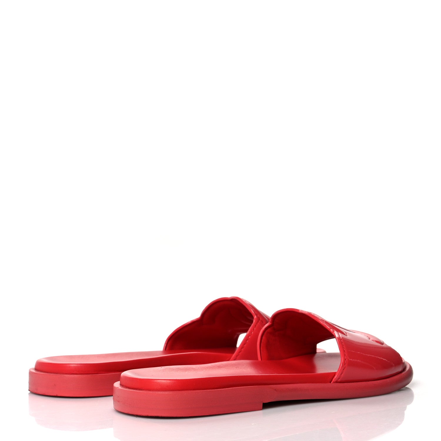 Chanel Patent CC Slide Sandals 40 Red 4 of 7