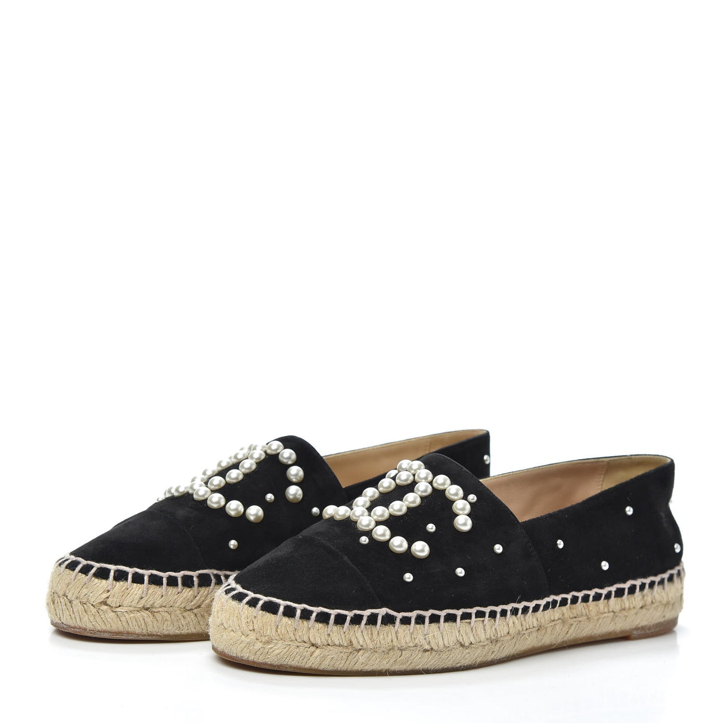 Suede Pearl CC Espadrilles 36 Black
