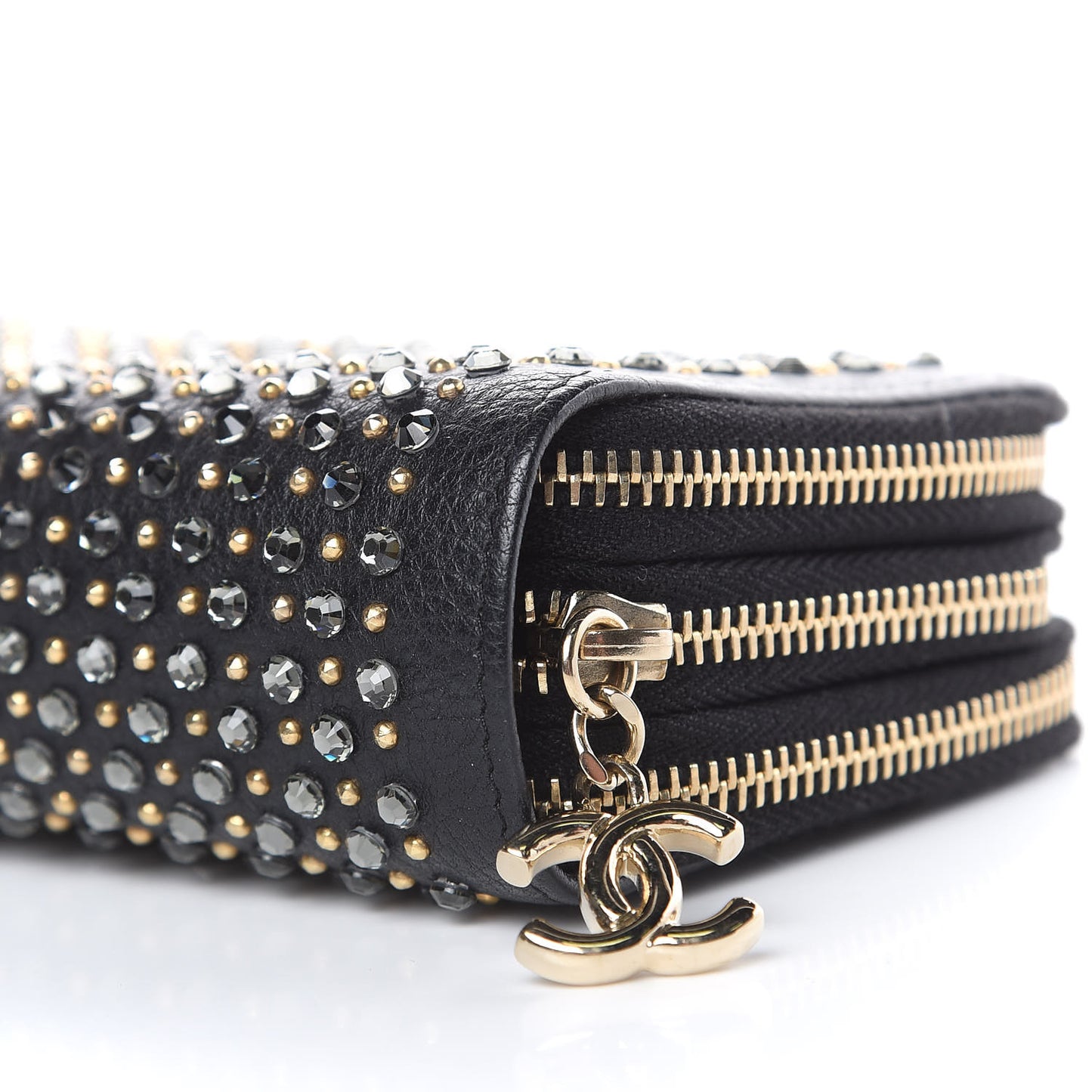 Bullskin Strass Studded Zip Around Phone Holder Black