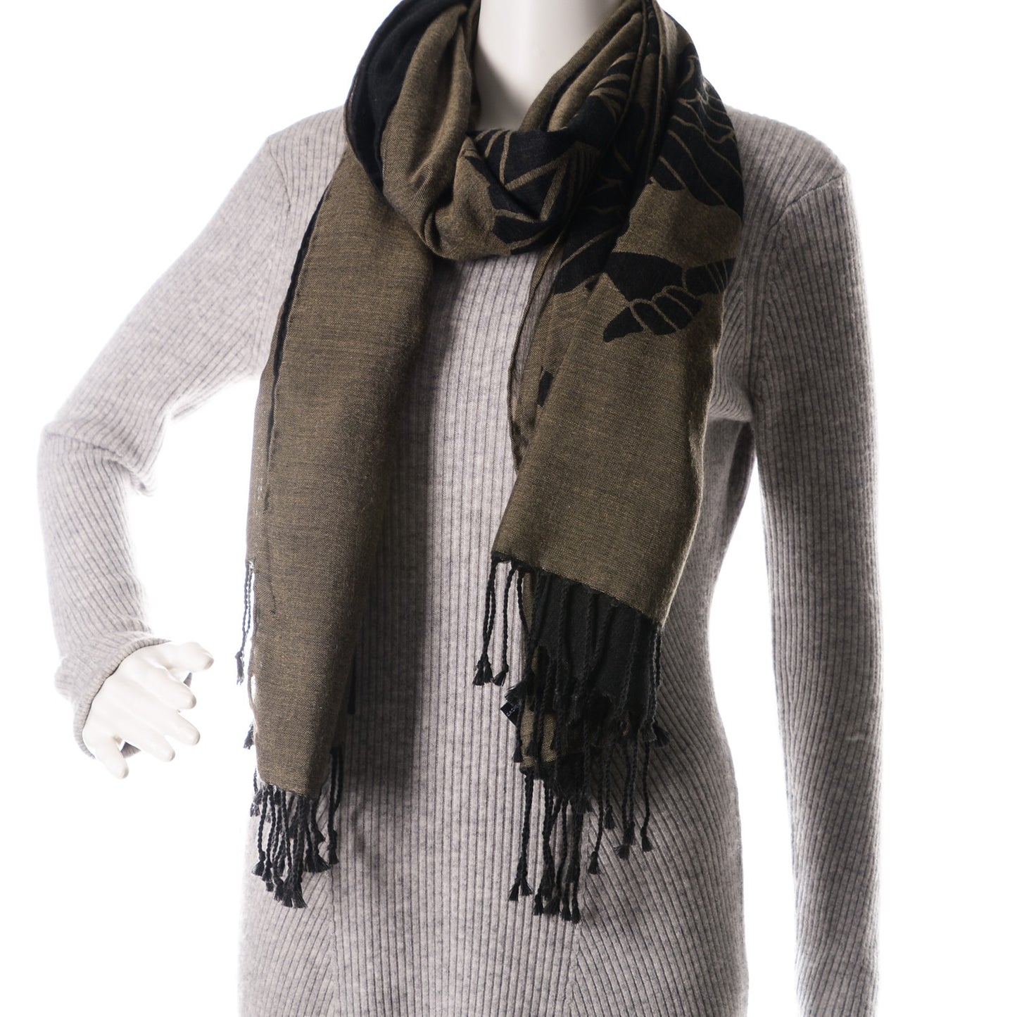 Cashmere Silk CC Stole Black
