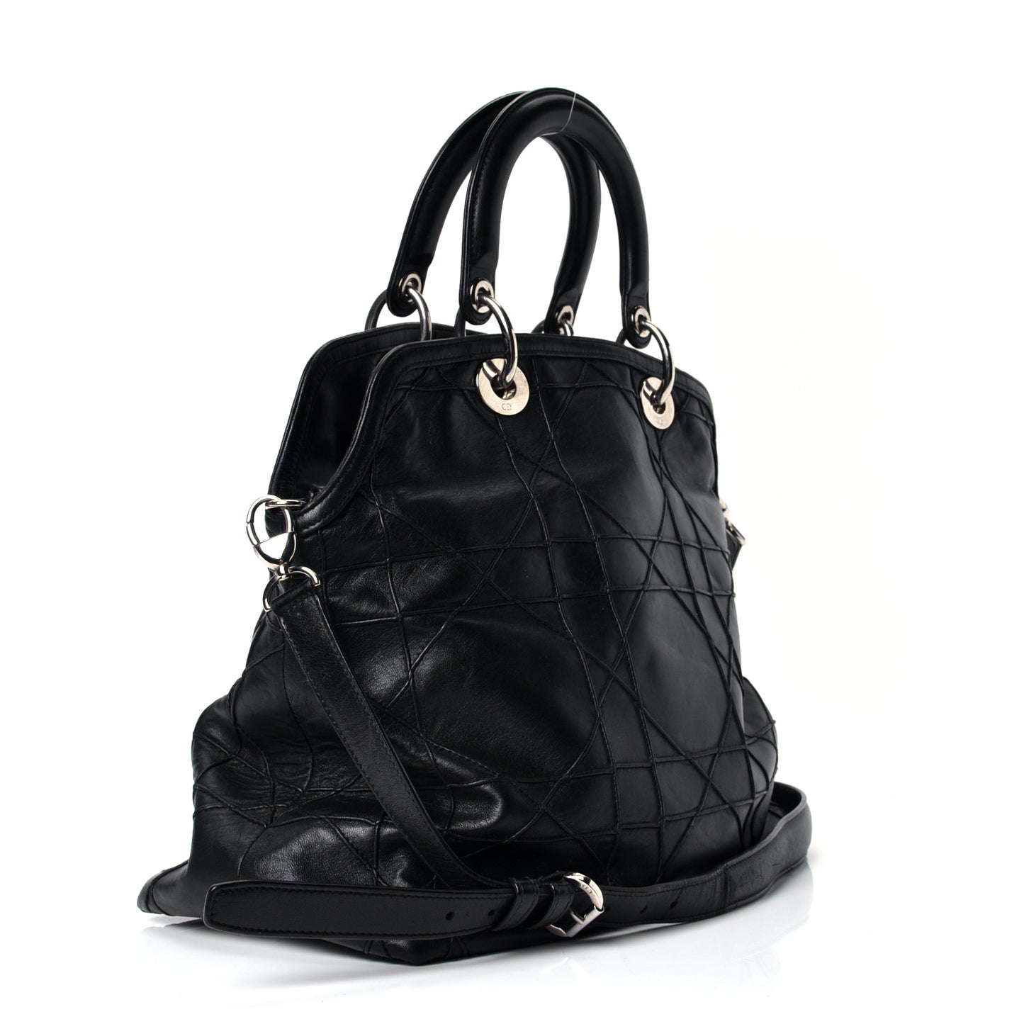 Lambskin Cannage Medium Granville Tote Black