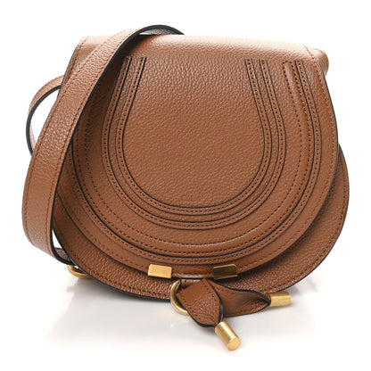Chloe Calfskin Mini Marcie Round Crossbody Bag Tan 1 of 8