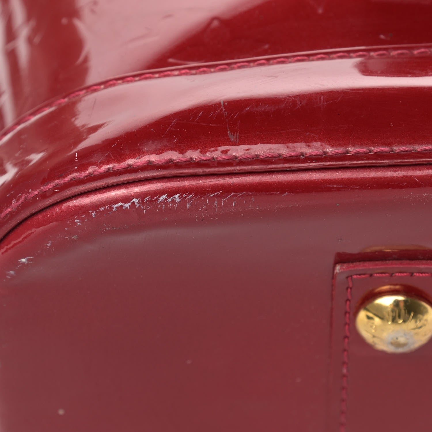 Louis Vuitton Vernis Alma GM Pomme D'Amour 13 of 22