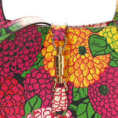 Gucci X KEN SCOTT Textured Calfskin Pomponica Print Small Jackie 1961 Hobo Multicolor Fuxia Pompon 8 of 10