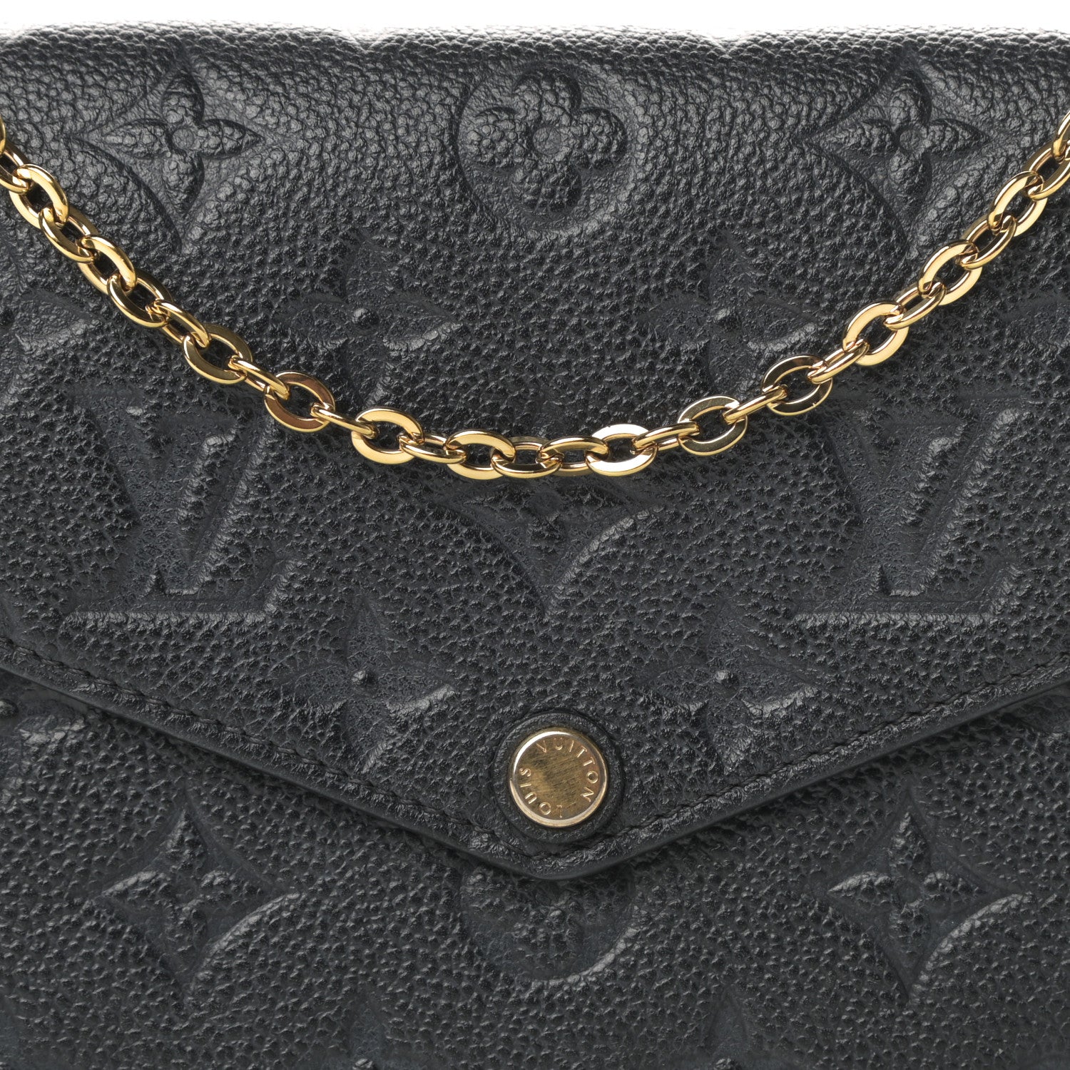 Louis Vuitton Empreinte Pochette Felicie Chain Wallet Black 9 of 13