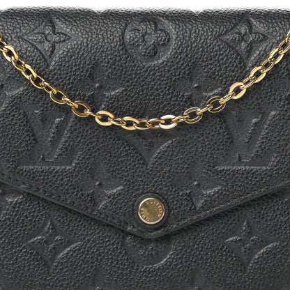 Louis Vuitton Empreinte Pochette Felicie Chain Wallet Black 9 of 13
