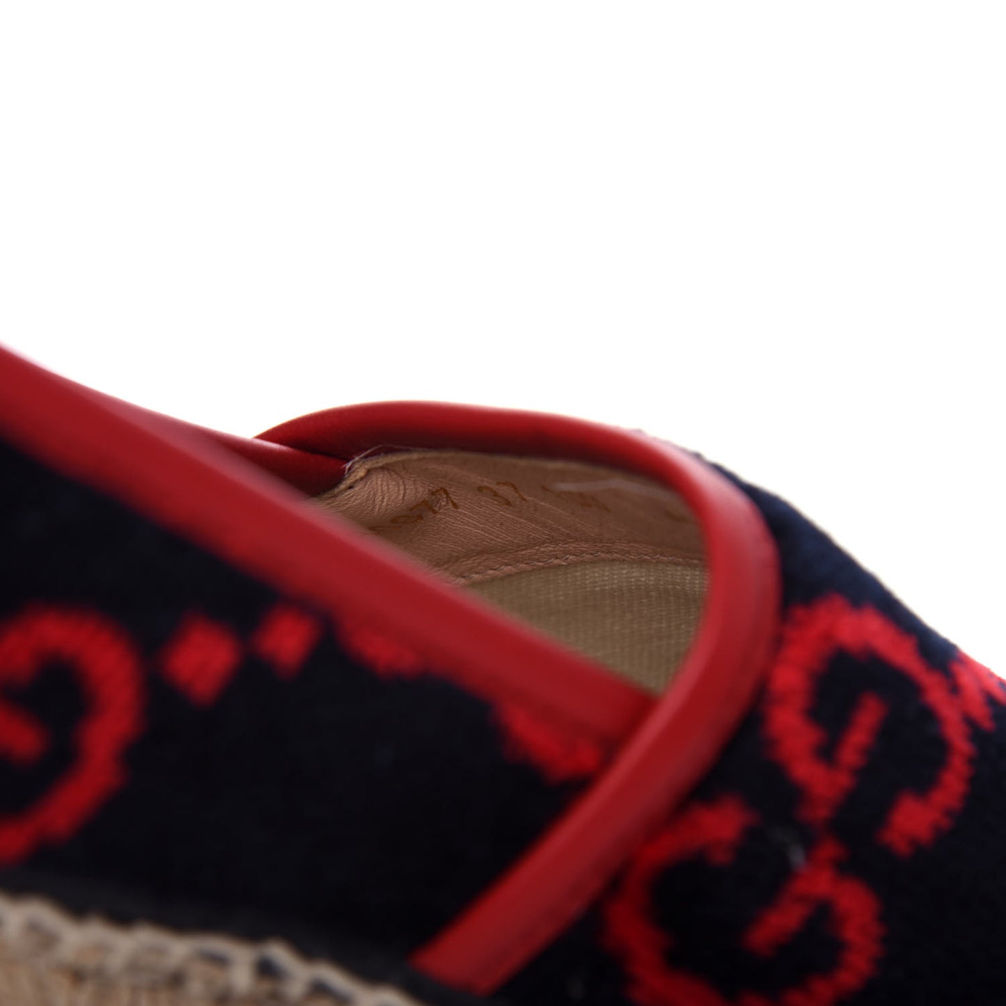 Terry Cloth GG Monogram Espadrilles 37 Blue Red