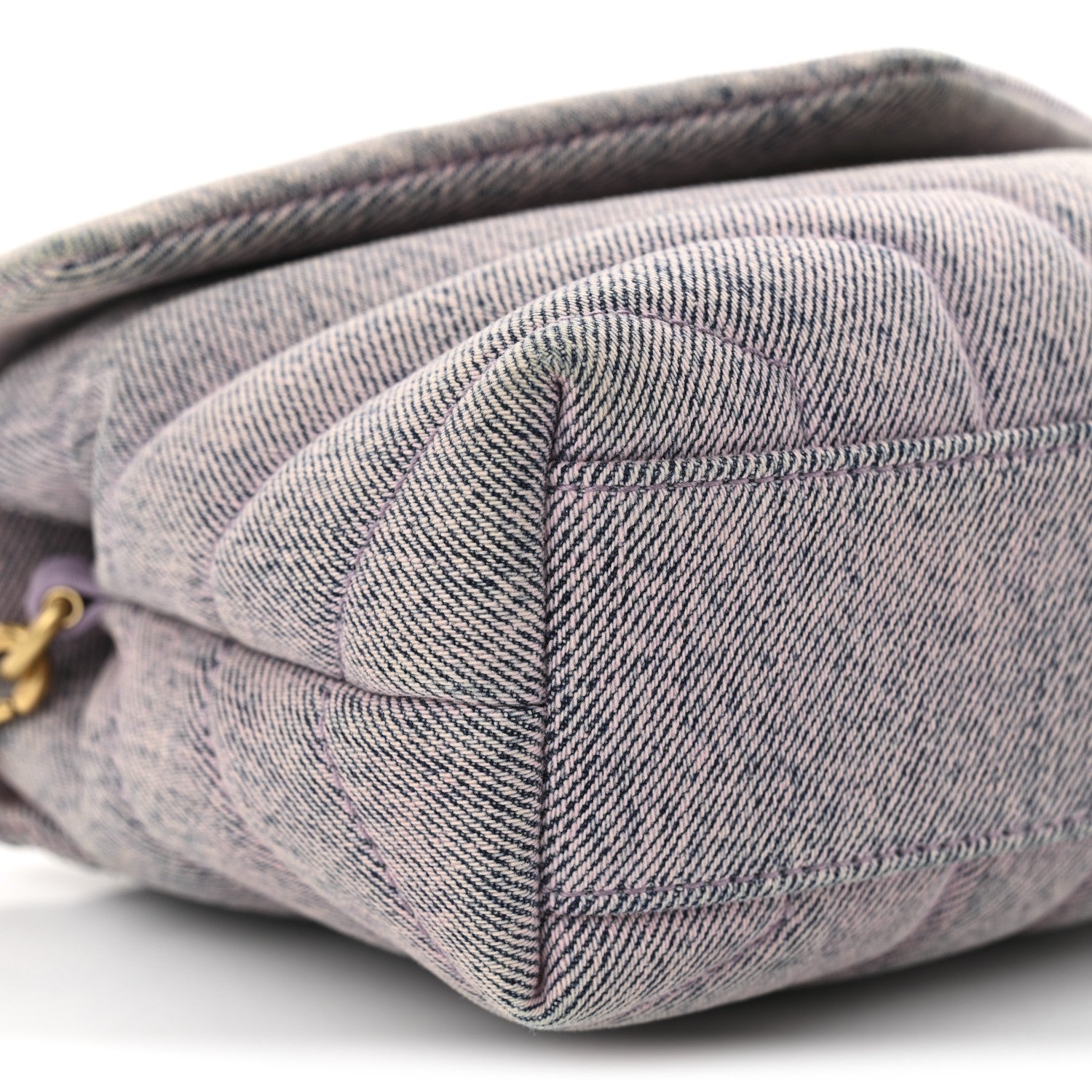 Saint Laurent Denim Y Quilted Monogram Toy Loulou Crossbody Bag Bleached Lilac 9 of 10